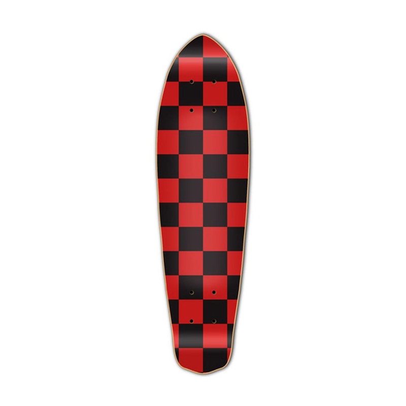 Punked Micro Cruiser  Deck – Checker Red Deck
