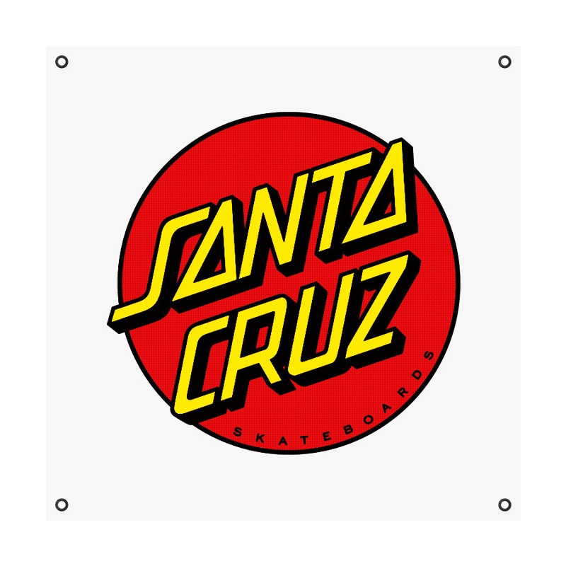 Santa Cruz Classic Dot Banner 36 in x 36 in Each White 36 in