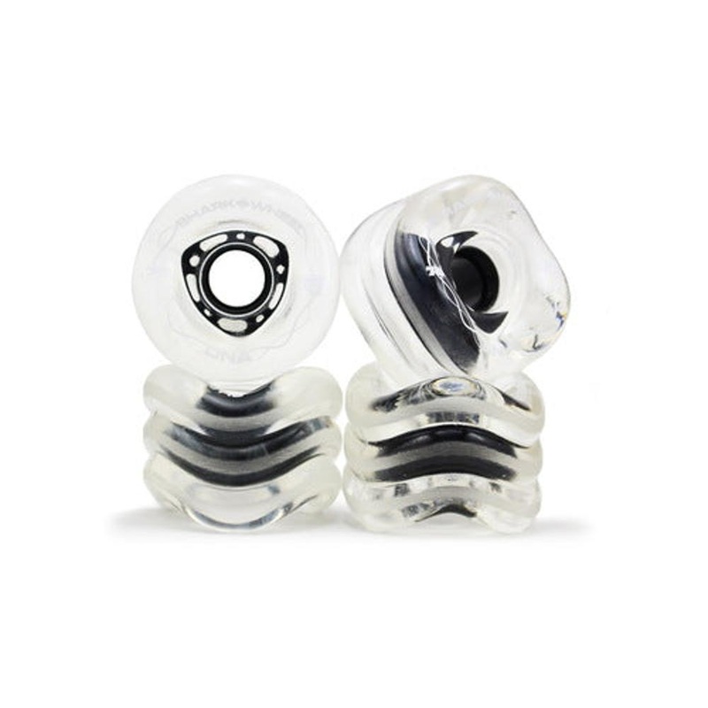 Shark Wheel DNA Clear with Black Hub 72mm 78a Longboard Wheels