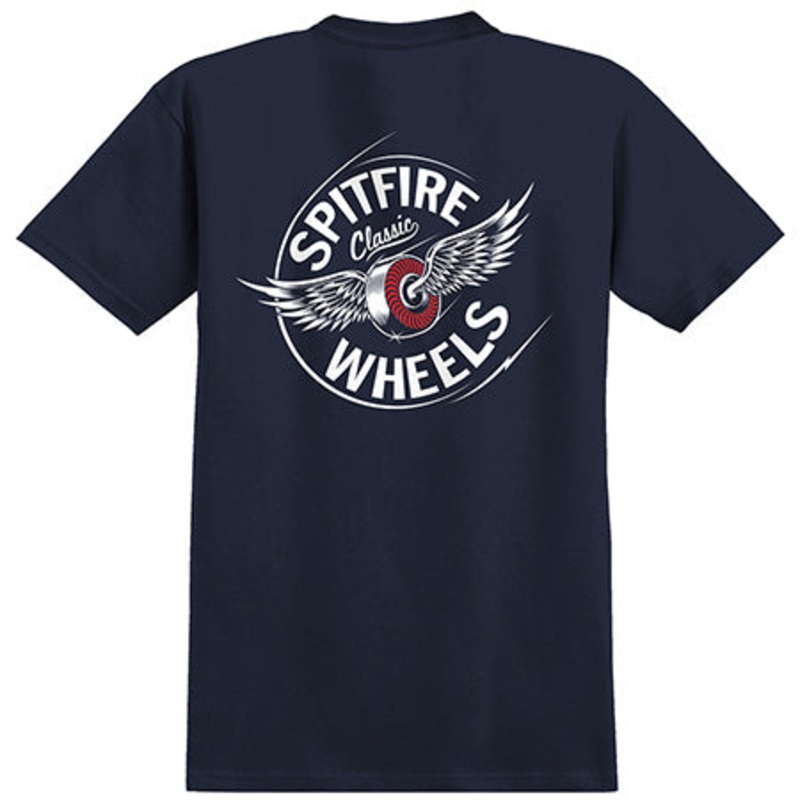 Spitfire Flying Classic Youth T Shirt Navy Youth Small