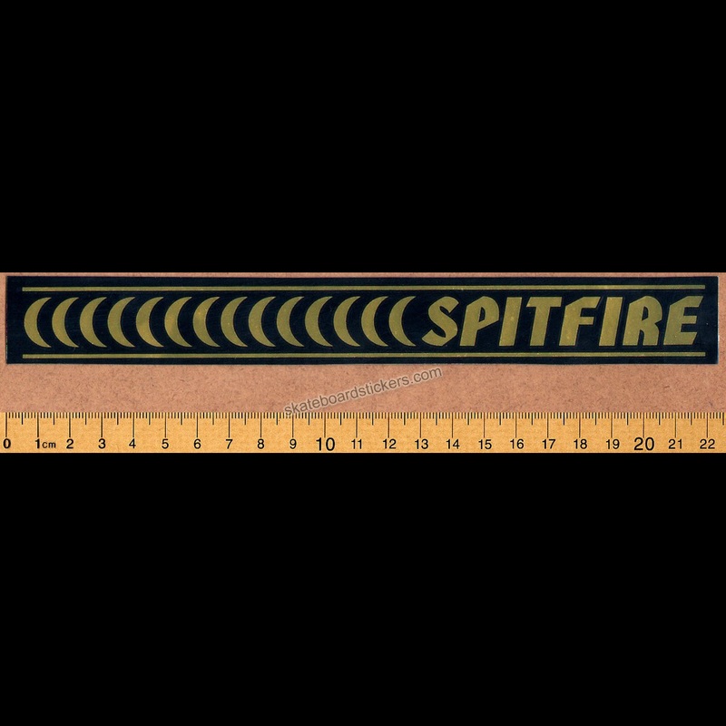 Spitfire Wheels – Barred Skateboard Sticker large gold