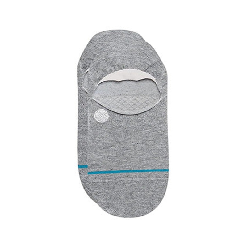 Stance Icon No Show Crew Socks Heather Grey Large