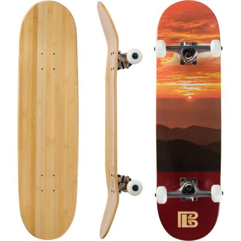 Sunset Graphic Bamboo Skateboard Deck Only 7.75″