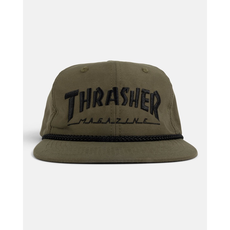 Thrasher Rope Snapback Hat – Olive/Black Olive
