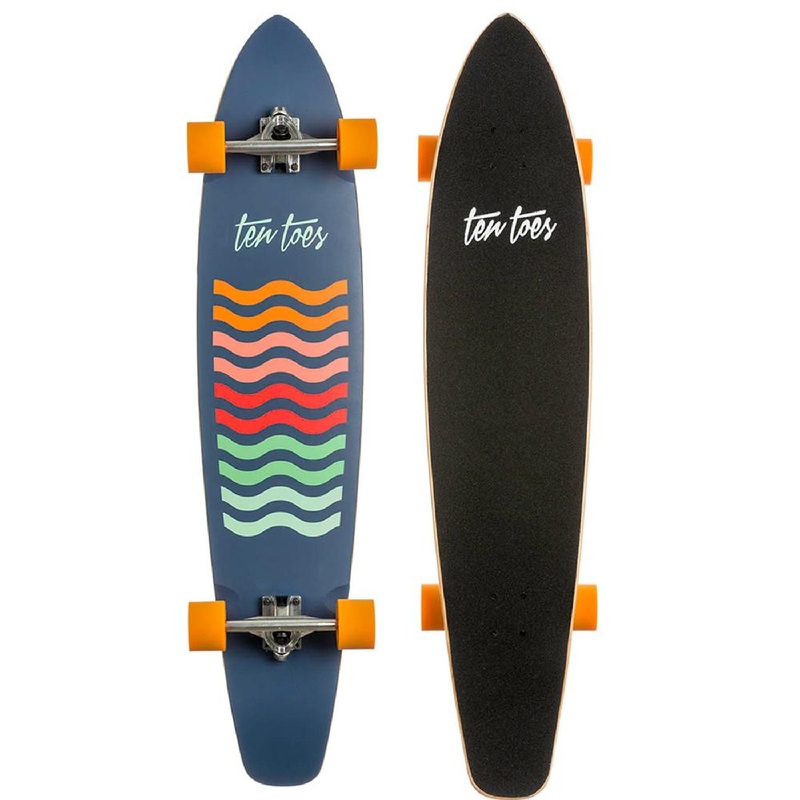 Zed Sapphire Ten Toes 44″ Top Mount Bamboo Kicktail Longboard