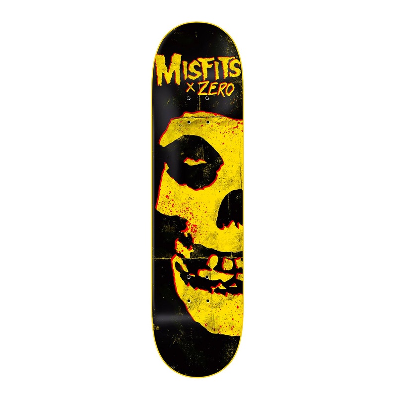 Zero Misfits Fiend Deck – Black / Yellow / Red 8.25″