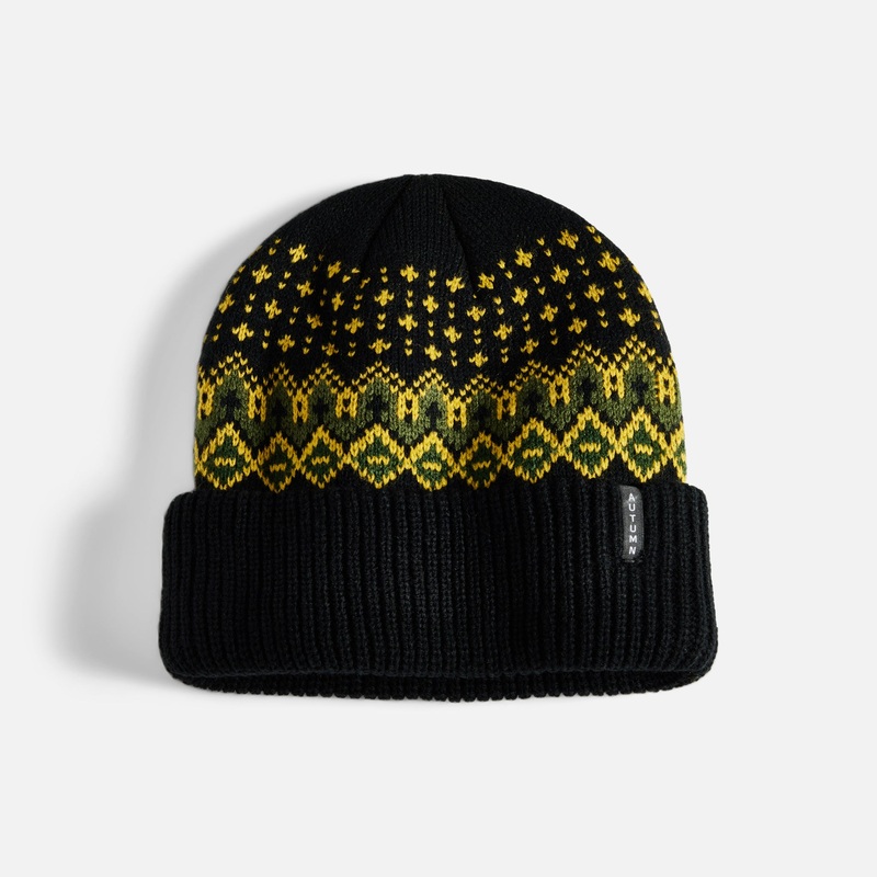 Autumn Select Fairisle Beanie Black