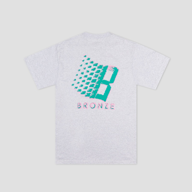 Bronze B Logo T-Shirt Heather Grey Small