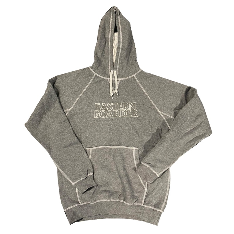 EasternBoarder Stacked Logo Hoodie Gray/White SM