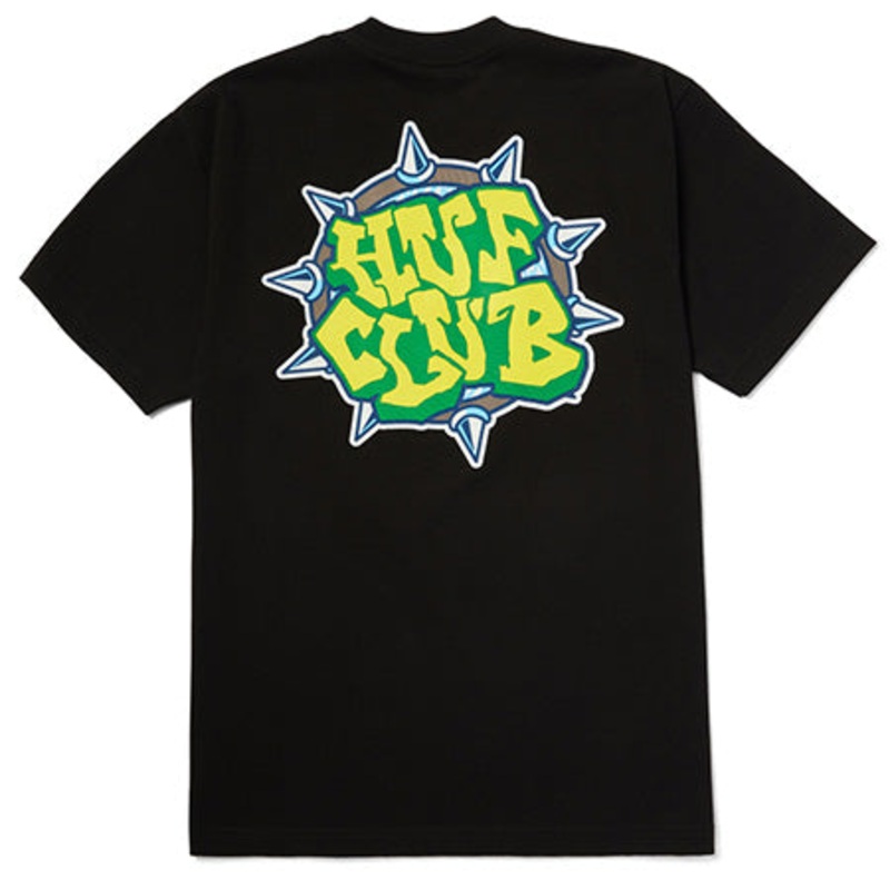 HUF Club T Shirt Black Extra Large