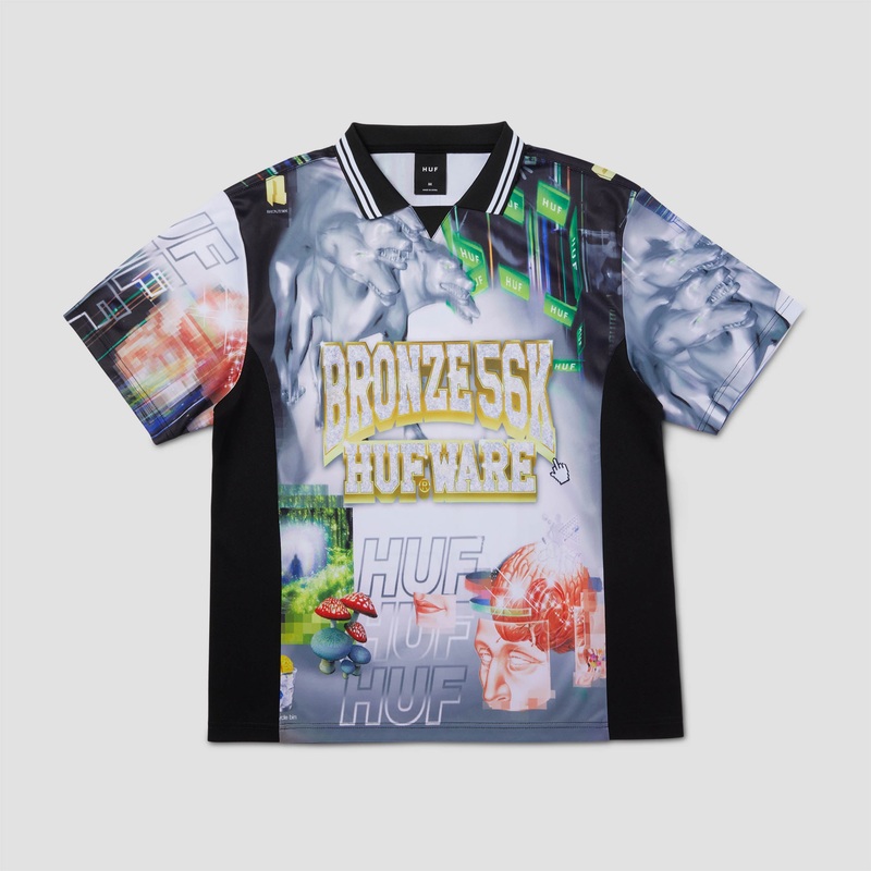 HUF X Bronze Glitched Soccer Jersey Small