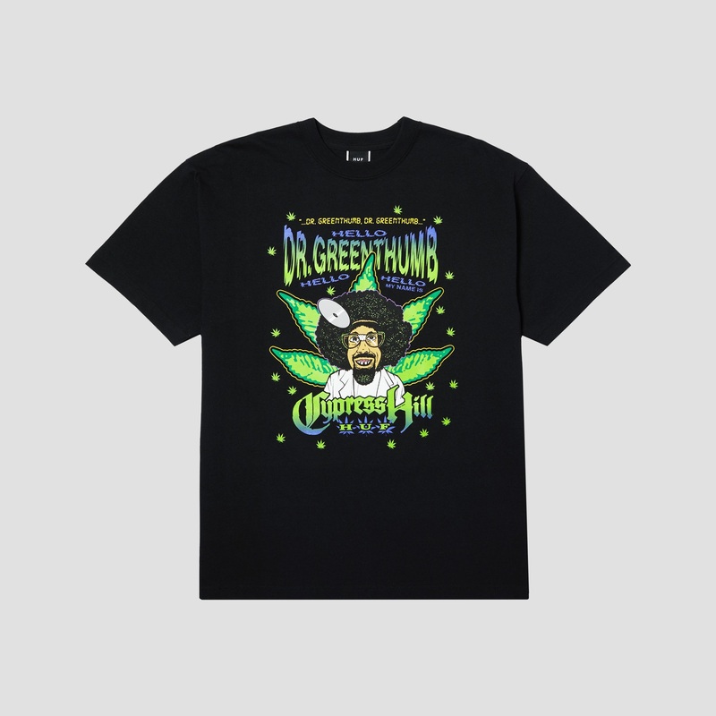 Huf x Cypress Hill Dr Greenthumb T-Shirt Black Small