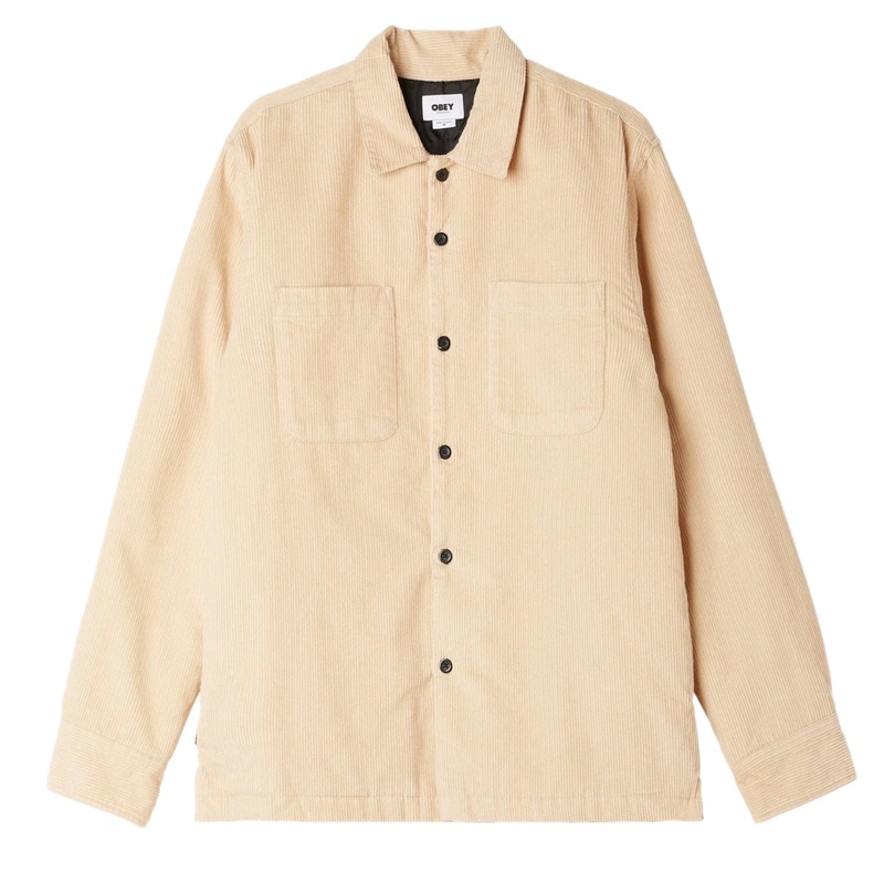 OBEY SIMON JACKET CORDUROY IRISH CREAM M