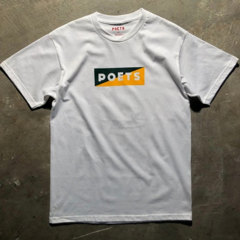 Poets – Cinzano Tee – White – Green – Gold S