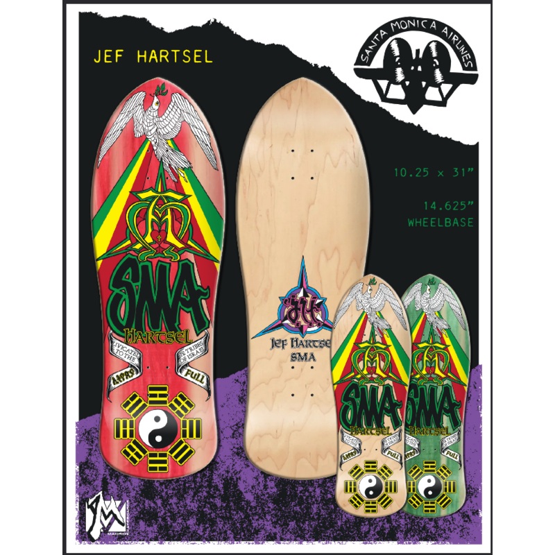**Pre-Order** SMA Hartsel Green Stain 10.25″ Skateboard Deck