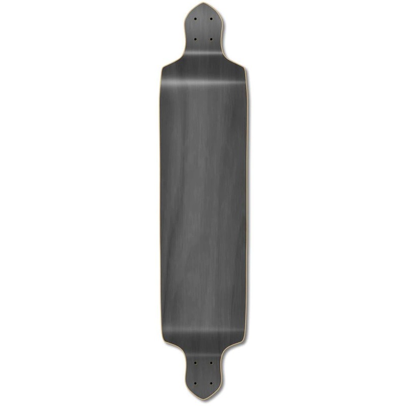 Punked Drop Down Blank Longboard Deck – Stained Black Deck only