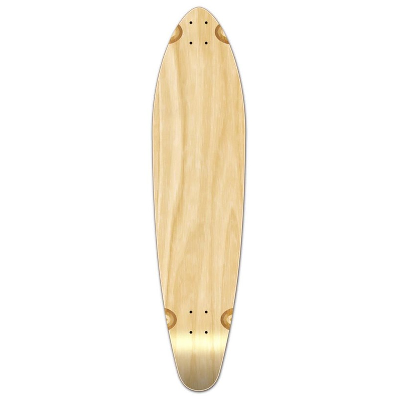 Punked Kicktail Blank Longboard Deck – Natural Deck