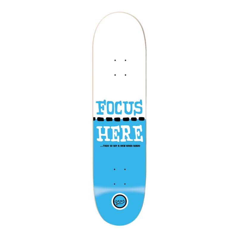 ROGER SKATE CO. FOCUS HERE DECK 8.25 8.25