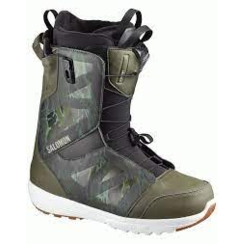 Salomon Launch Snowboard Boots Camo/Dark Olive/Beluga 8.5