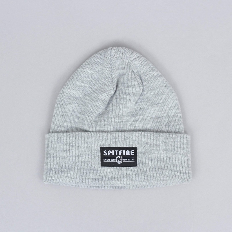 Spitfire Live To Burn Cuff Beanie Heather Grey