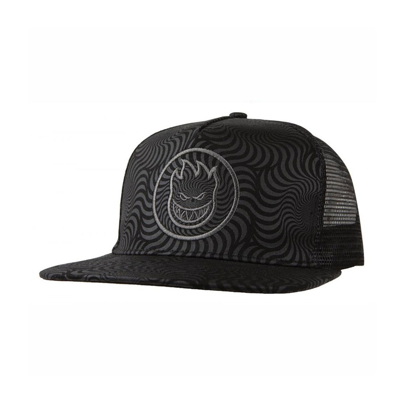 Spitfire Trucker Cap Bighead Circle Swirl Blackout – Black