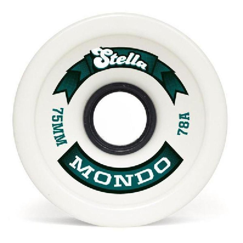 Stella Mondo Longboard Skateboard Wheels 75mm – White