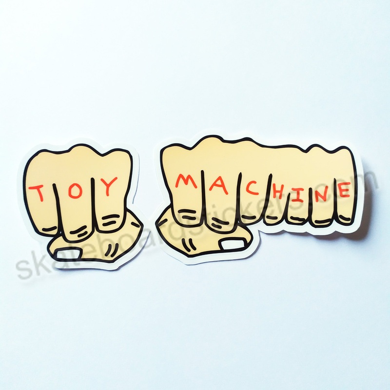 Toy Machine “Fists” – Skateboard Sticker 15.5 cm x 6 cm across approx.