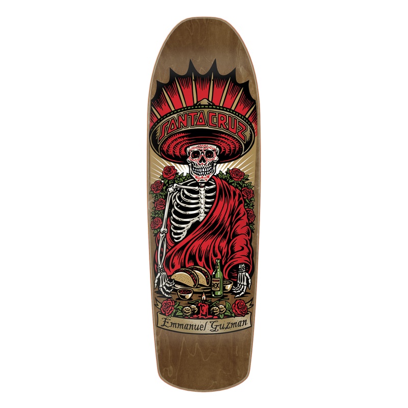 9.16in Guzman Divine Diner Santa Cruz Skateboard Deck No Color 9.16in x 30.55in