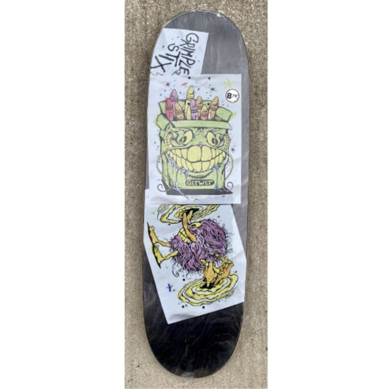 Antihero Gerwer Grimple Stix Coloring Book Skateboard Deck Black Veneer 8.75″ 8.75″