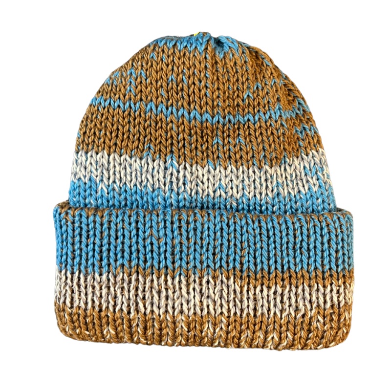 Chimney LTD Short Stack Beanie (Adult) Multi Color Brown/Blue