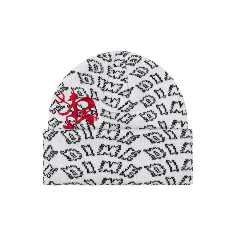 Dime Chopper Fold Beanie White