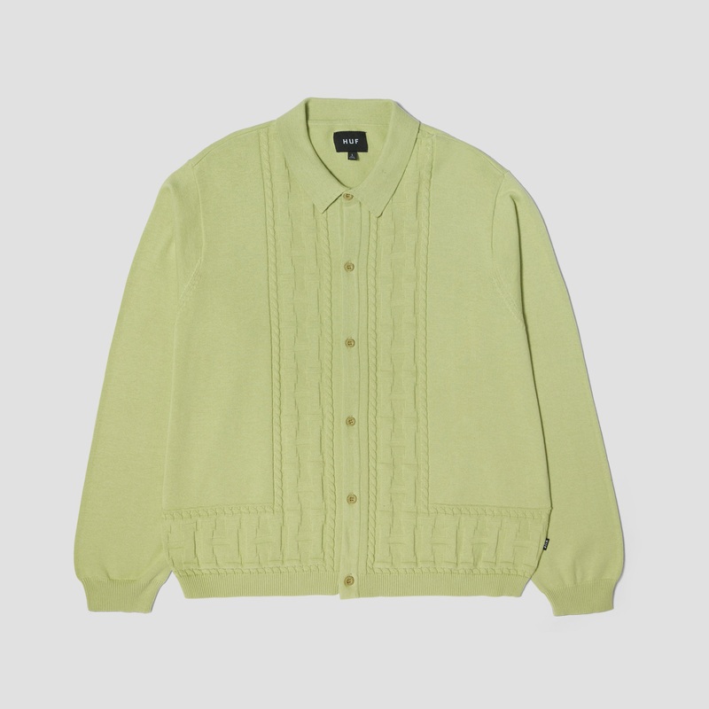HUF Towner Longsleeve Knit Top Pistachio Small