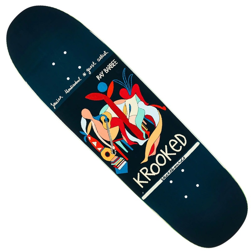 Krooked Ray Barbee Little Postcard El Camino Shaped Deck Multicolor 8.88 x 32.15 WB:14.62