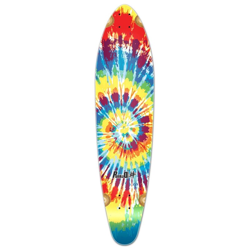 Punked Kicktail Tiedye Original Longboard Deck Deck