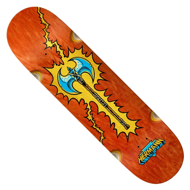 Real Hermann Stene Battle Axe Wheel Wells Deck Assorted Woodgrain 8.25 x 32 WB:14.38