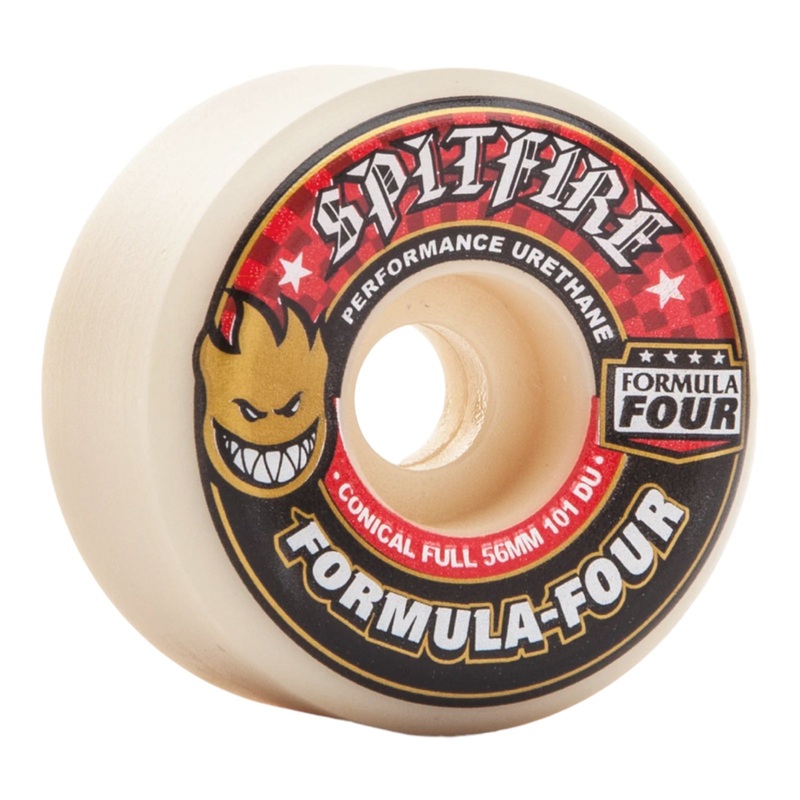 Spitfire Formula Four Conical Full Wheels Set Natural 56mm/101du 56mm