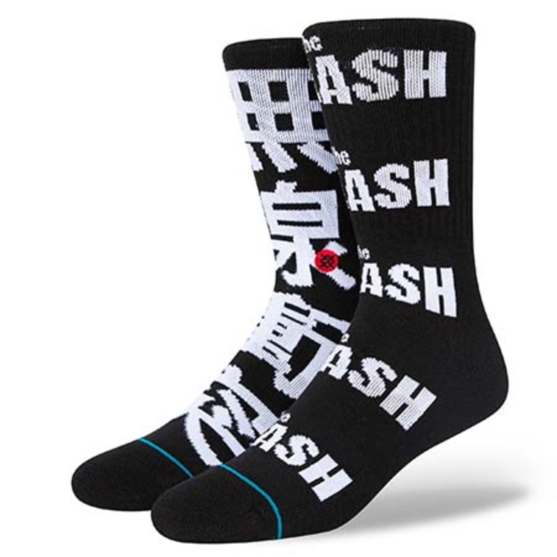 Stance Radio Clash Crew Socks Black Large