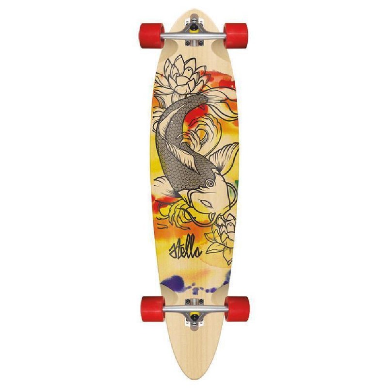 Stella Japanese Koi Pintail 42″ Longboard Skateboard Complete
