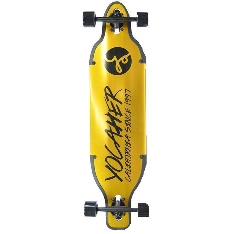 Yocaher Aluminum Drop Through Yellow 36″ Longboard Complete