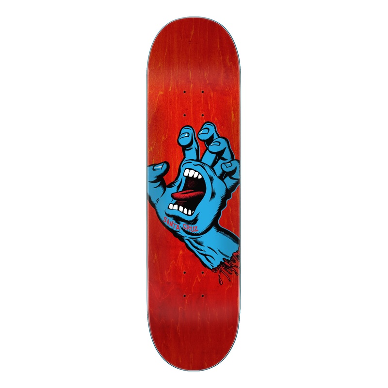 8.0in Screaming Hand Santa Cruz Skateboard Deck No Color 8.00in x 31.60in