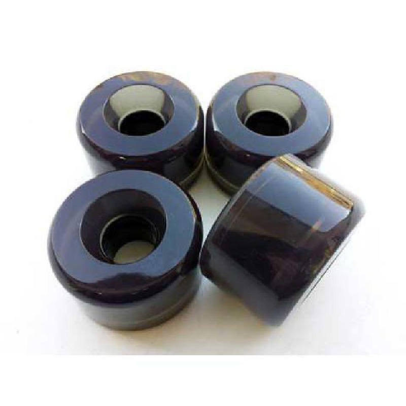 Cruiser Longboard Skateboard Wheels – Clear Black 63mm x 80a