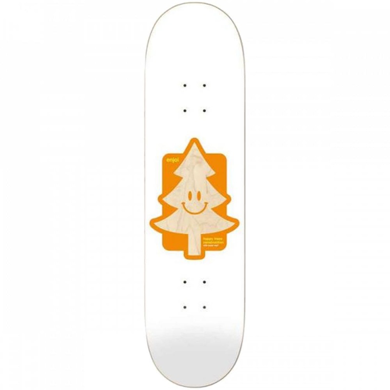 Enjoi Happy Tree 8.25 White Supersap Skateboard Deck