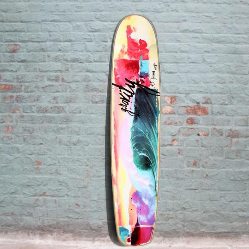 Gravity Longboard Spoon Nose 45″ Tropical Splash Deck