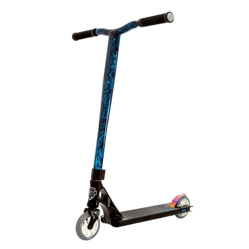 Grit Elite Complete Scooter Satin Black Blue Laser