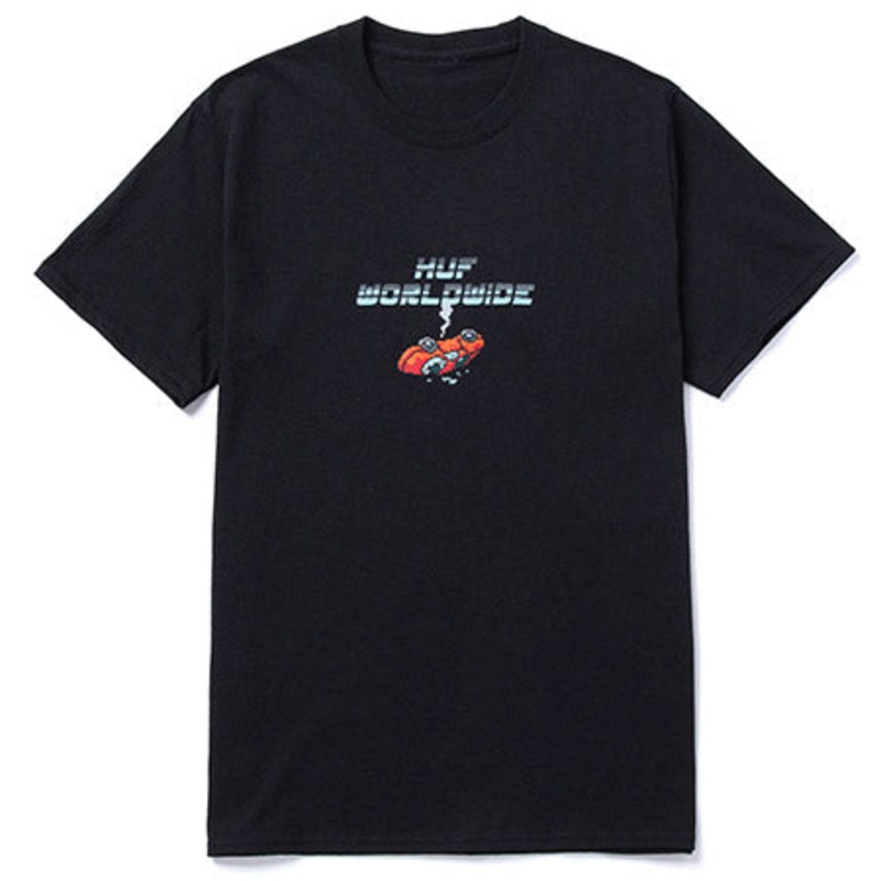 HUF Game Over II T Shirt Black Extra Large