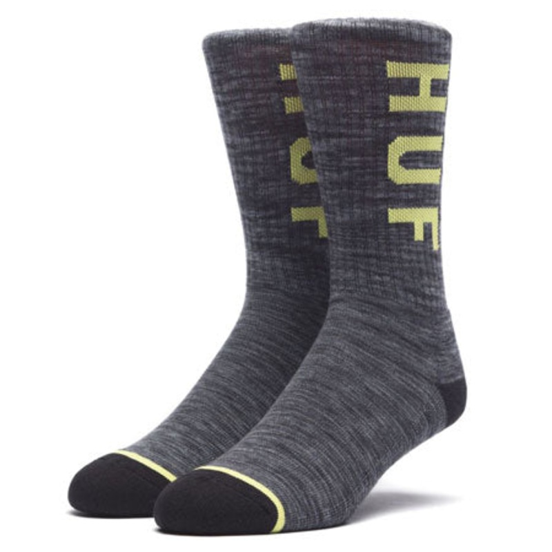 HUF Melange OG Logo Socks Black One size fits all