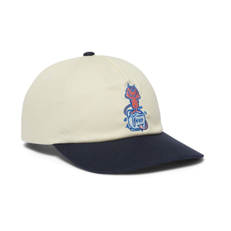HUF Melt 5 Panel Snapback Hat Natural