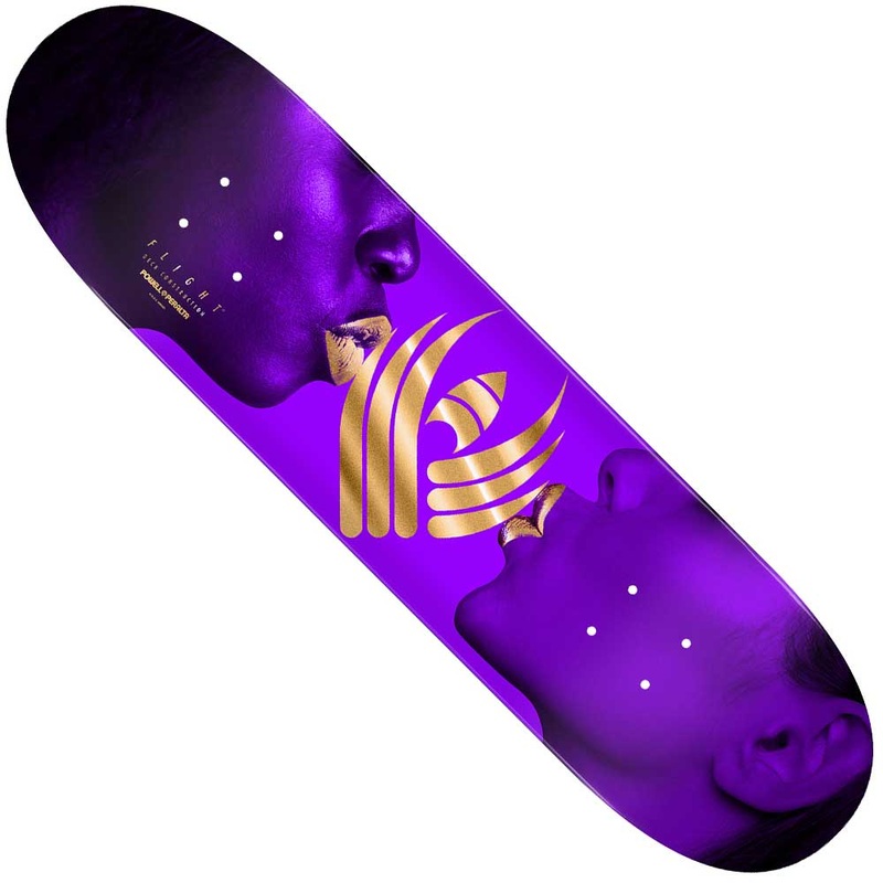 Kiss Purple Flight 8.38×32.08 Gold Foil Powell Peralta Deck