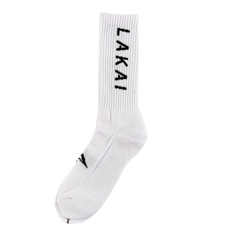 Lakai Simple Crew Socks – White