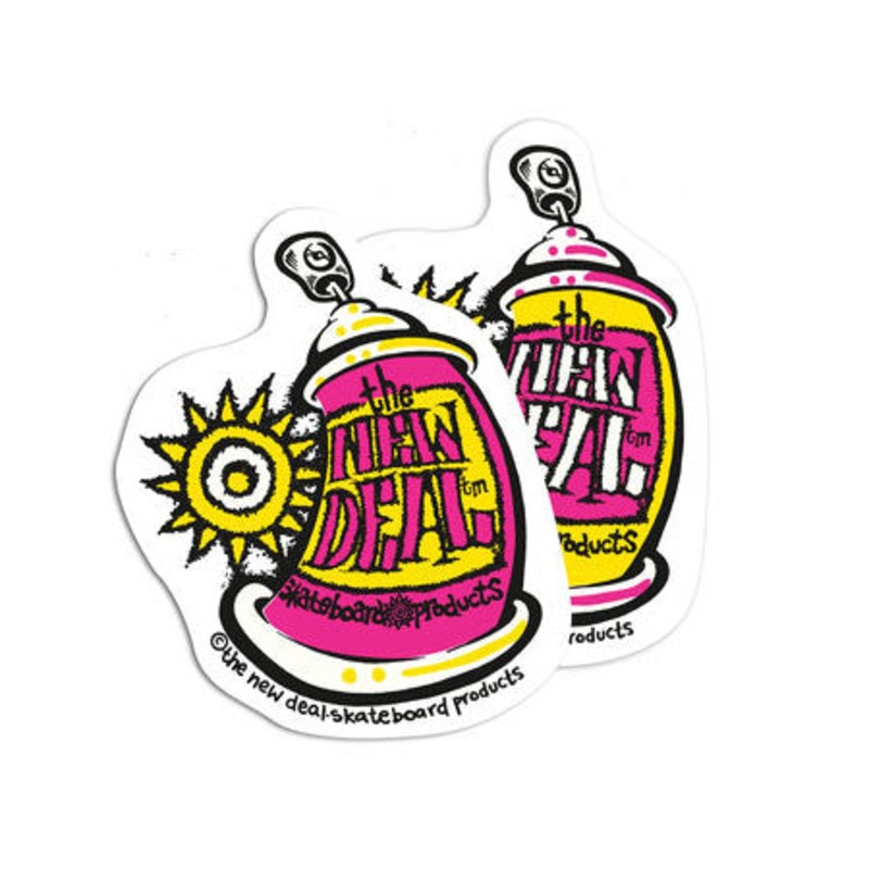 New Deal Skateboards Spray Can Sticker Assorted 3″ X 4″
